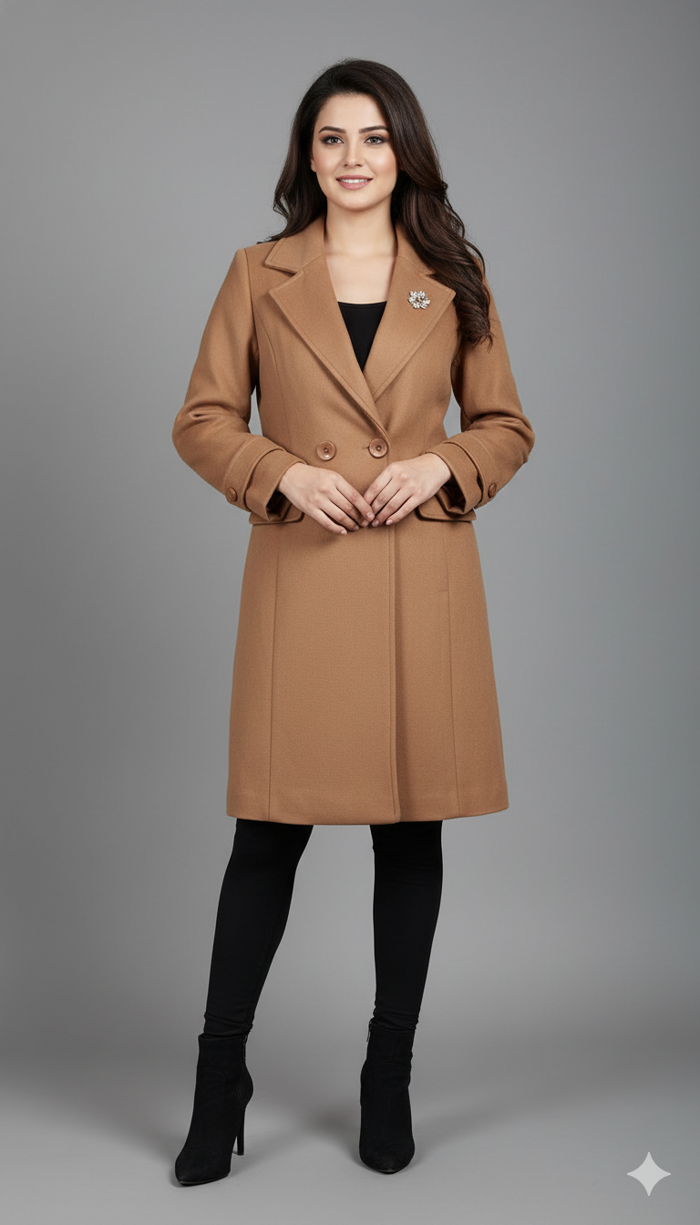 Classic Camel Wool Coat