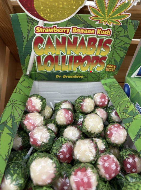 Sucette Cannabis Strawberry x Banana Kush