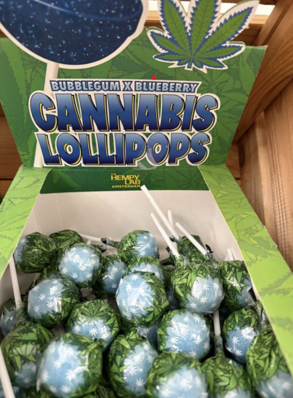 Sucette Cannabis Bubble Gum x Blueberry