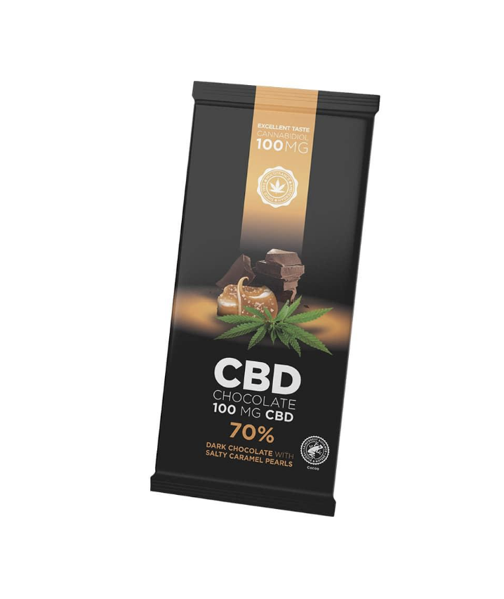 Chocolat Noir CBD Multitrance Caramel Salé – 100 g
