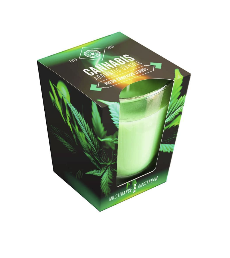 Bougie Parfumée Multitrance – Feuilles de Cannabis Frais