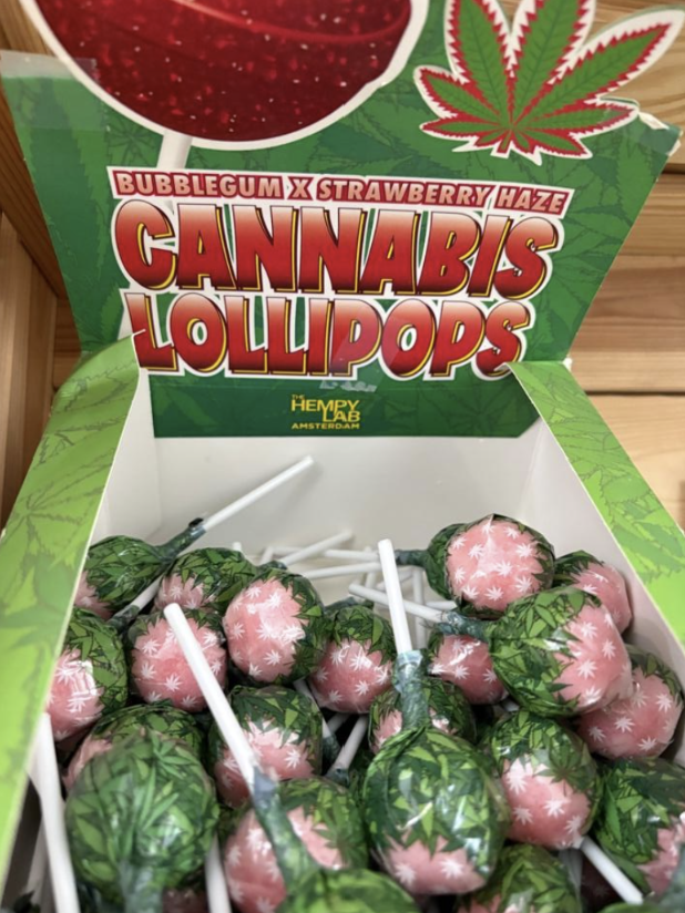 Sucette Cannabis Bubble Gum x Strawberry Haze