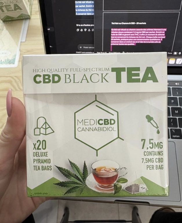 Thé Noir au Chanvre & CBD – 20 sachets