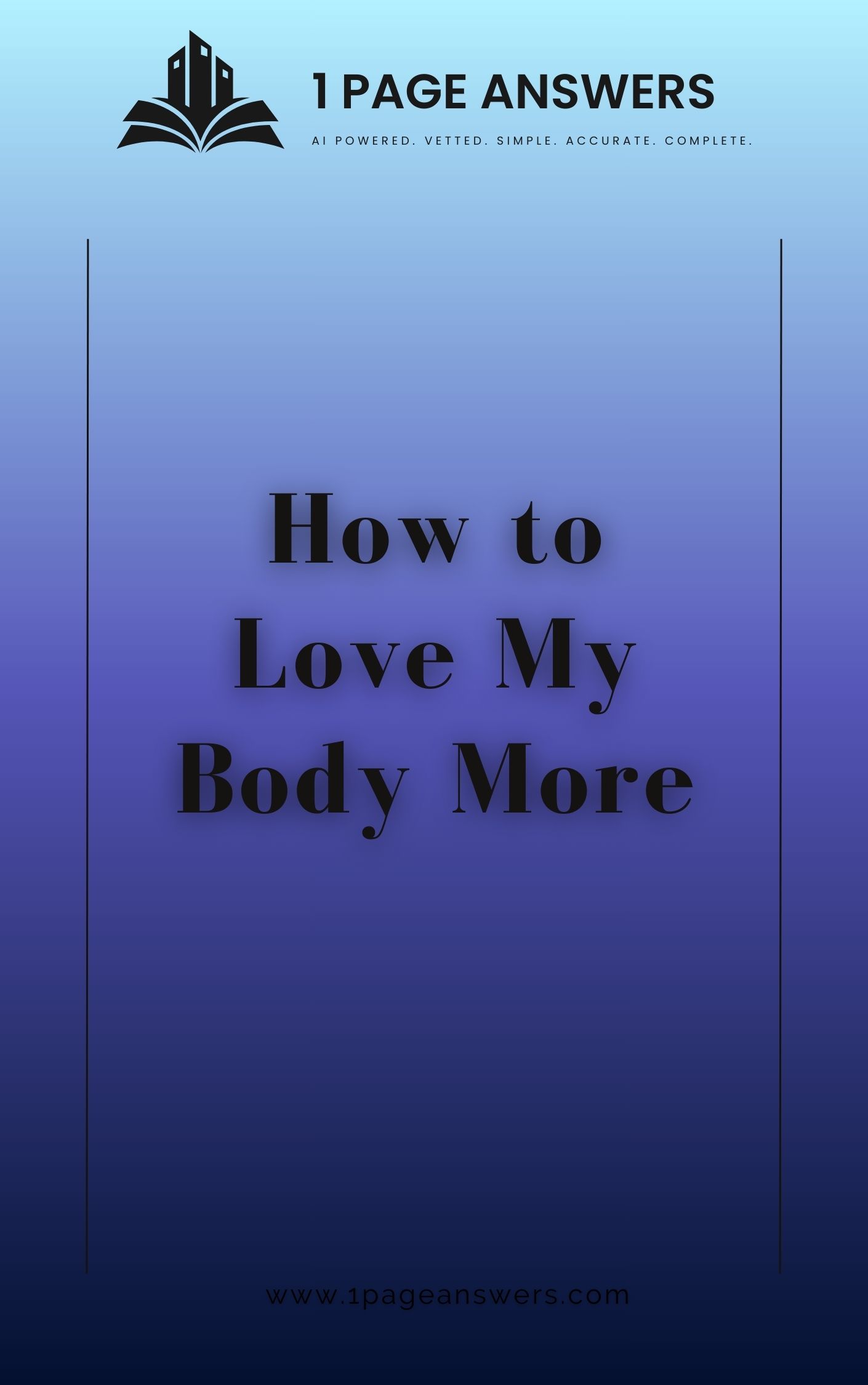 How to Love My Body More