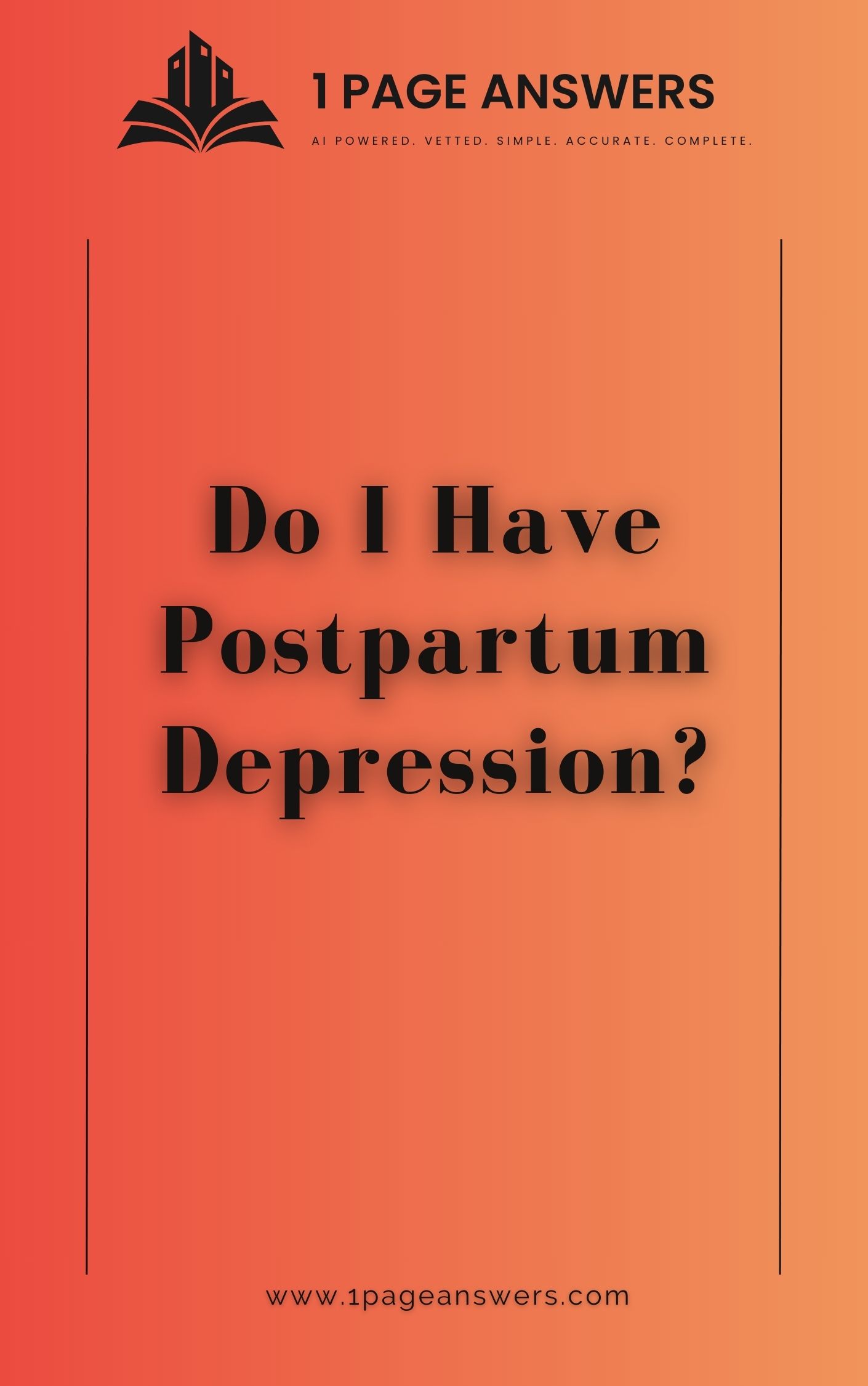 Do I Have Postpartum Depression?