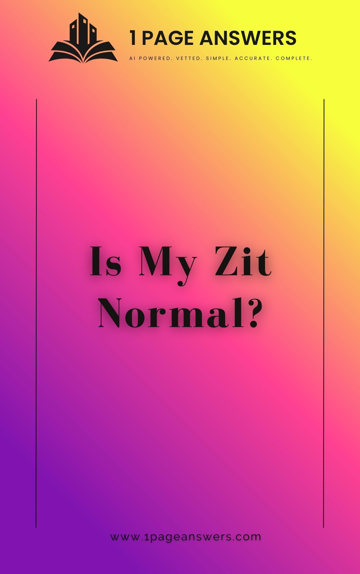 Is my Zit Normal?