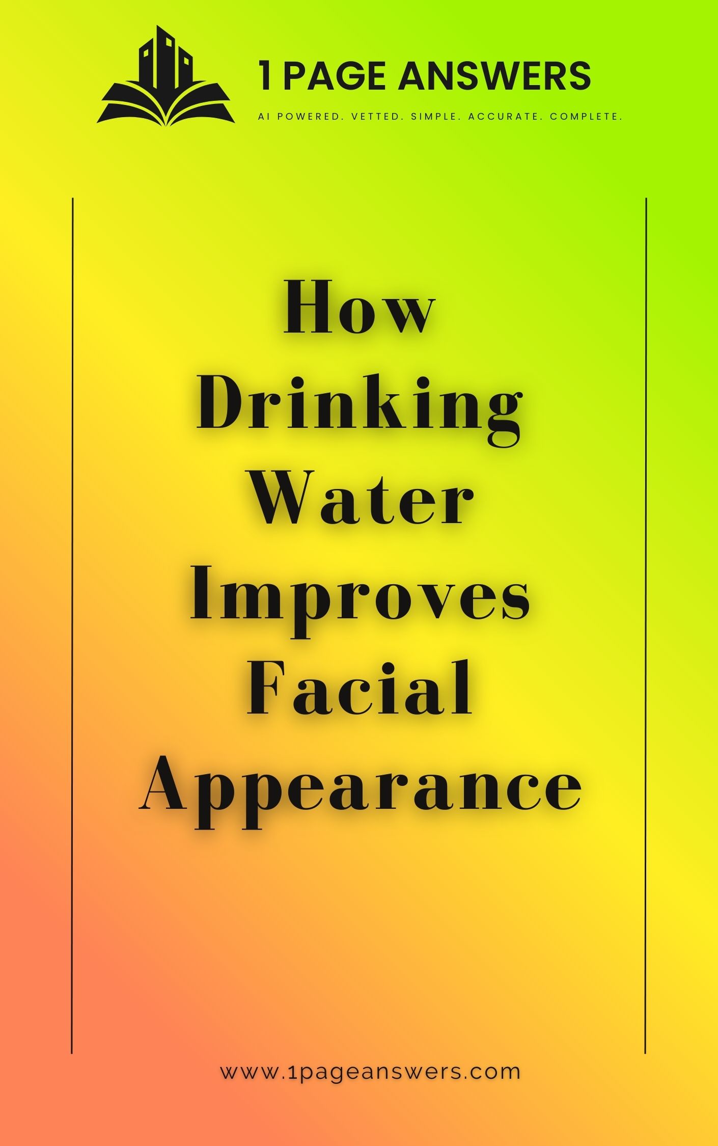 How Drinking Water Improves Facial Appearance