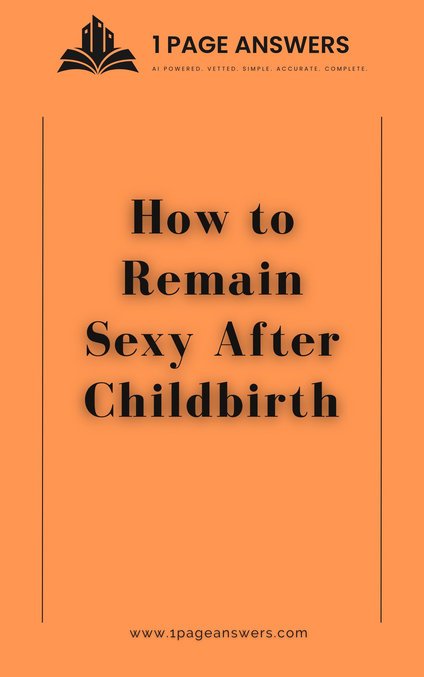 How to Remain Sexy After Childbirth