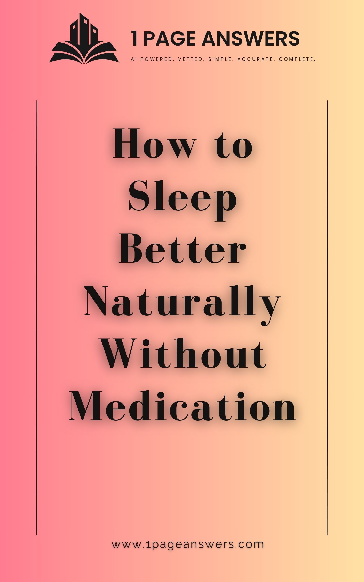 How to Sleep Better Naturally Without Medication