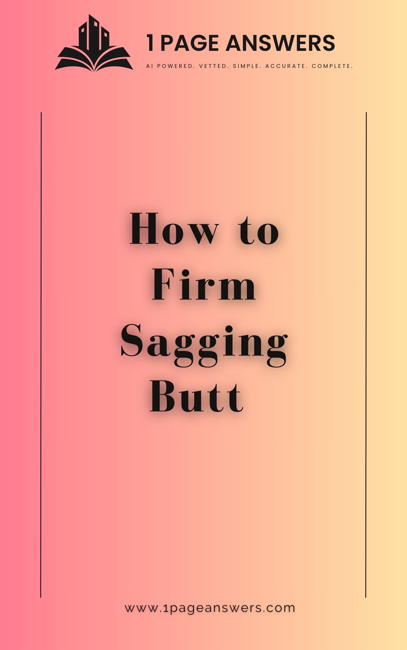 How to Firm Sagging Butt