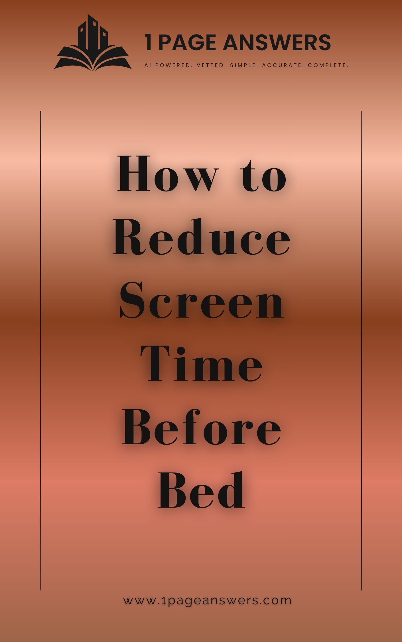 How to Reduce Screen Time Before Bed
