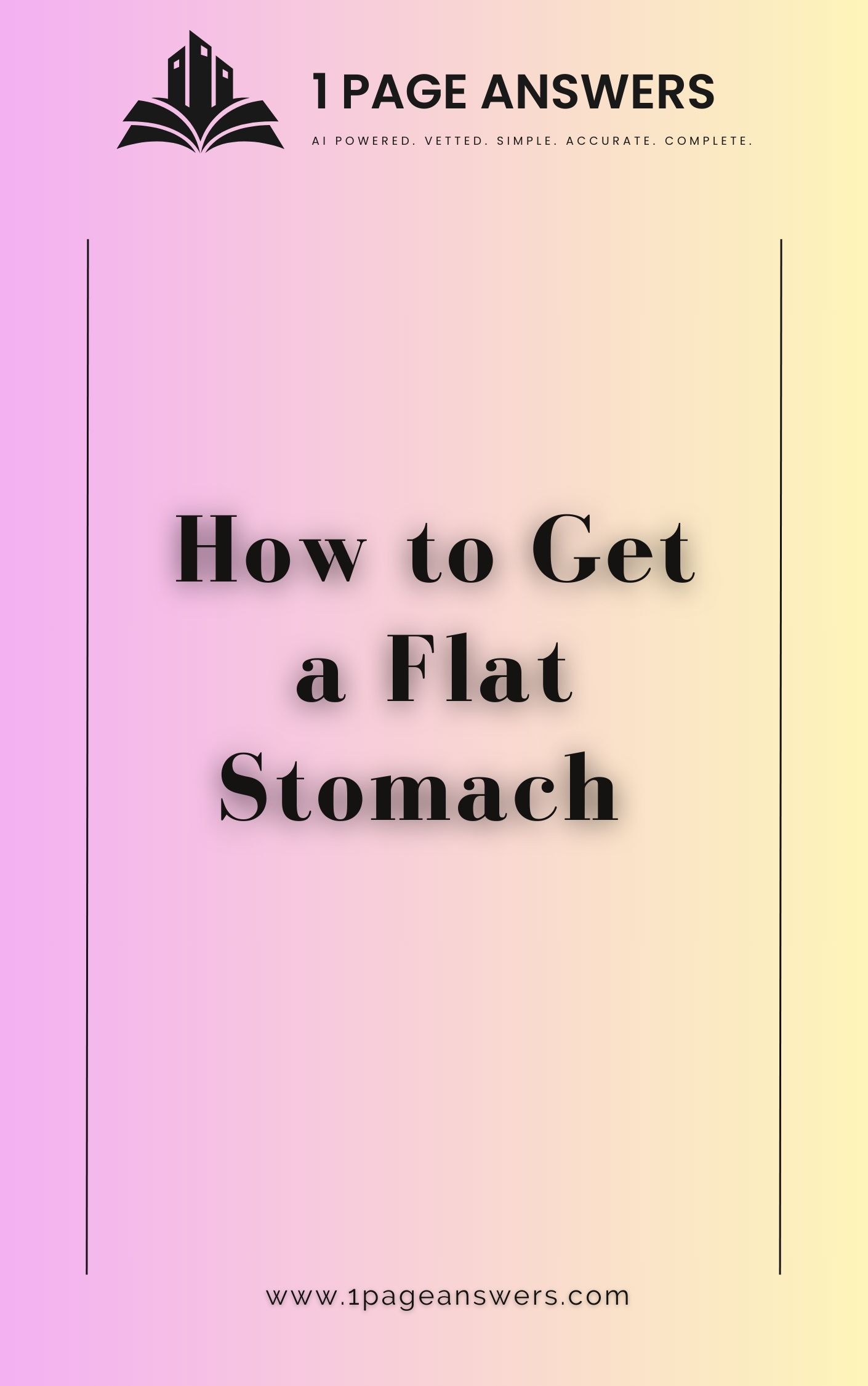 How to Get a Flat Stomach