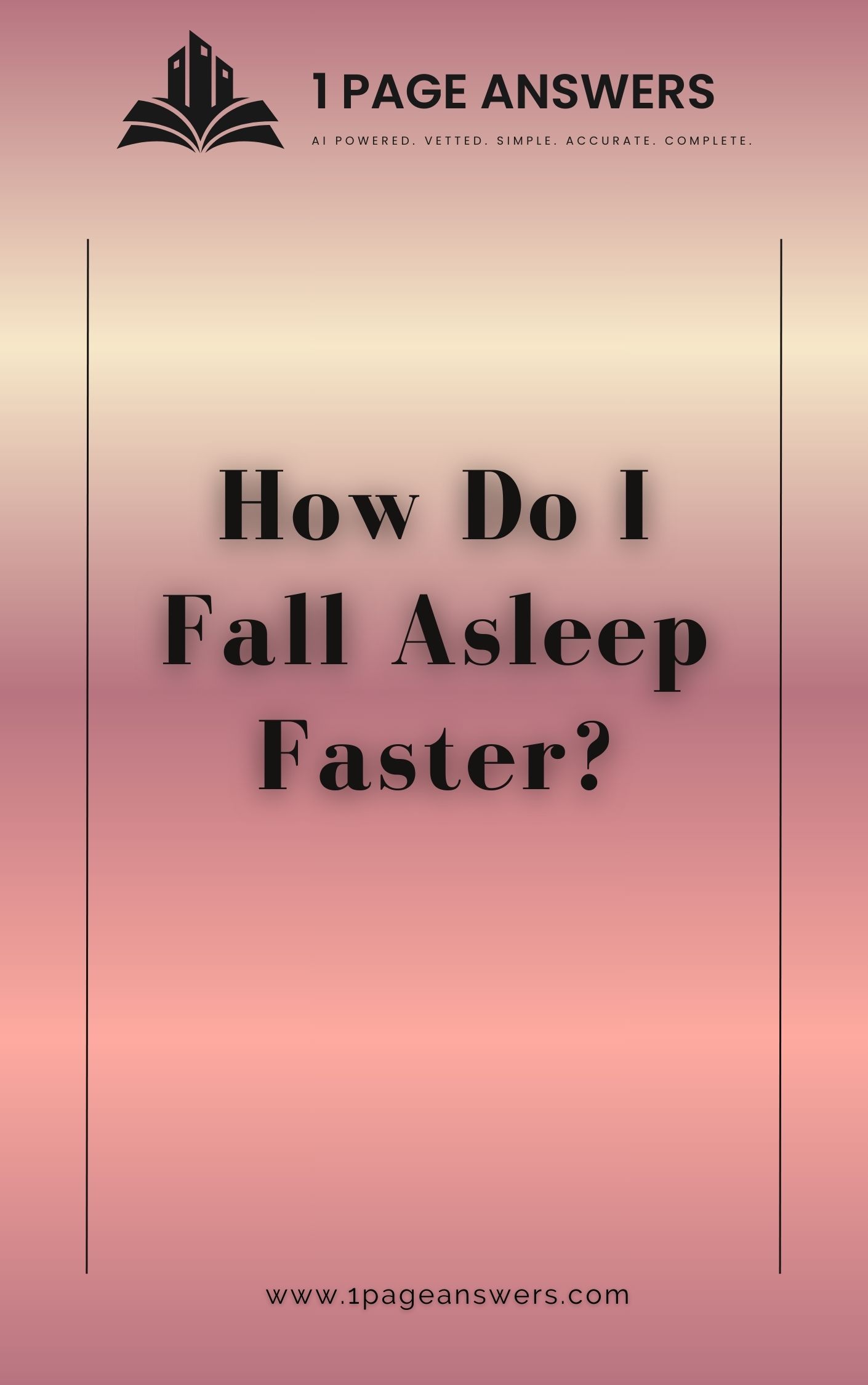 How Do I Fall Asleep Faster?
