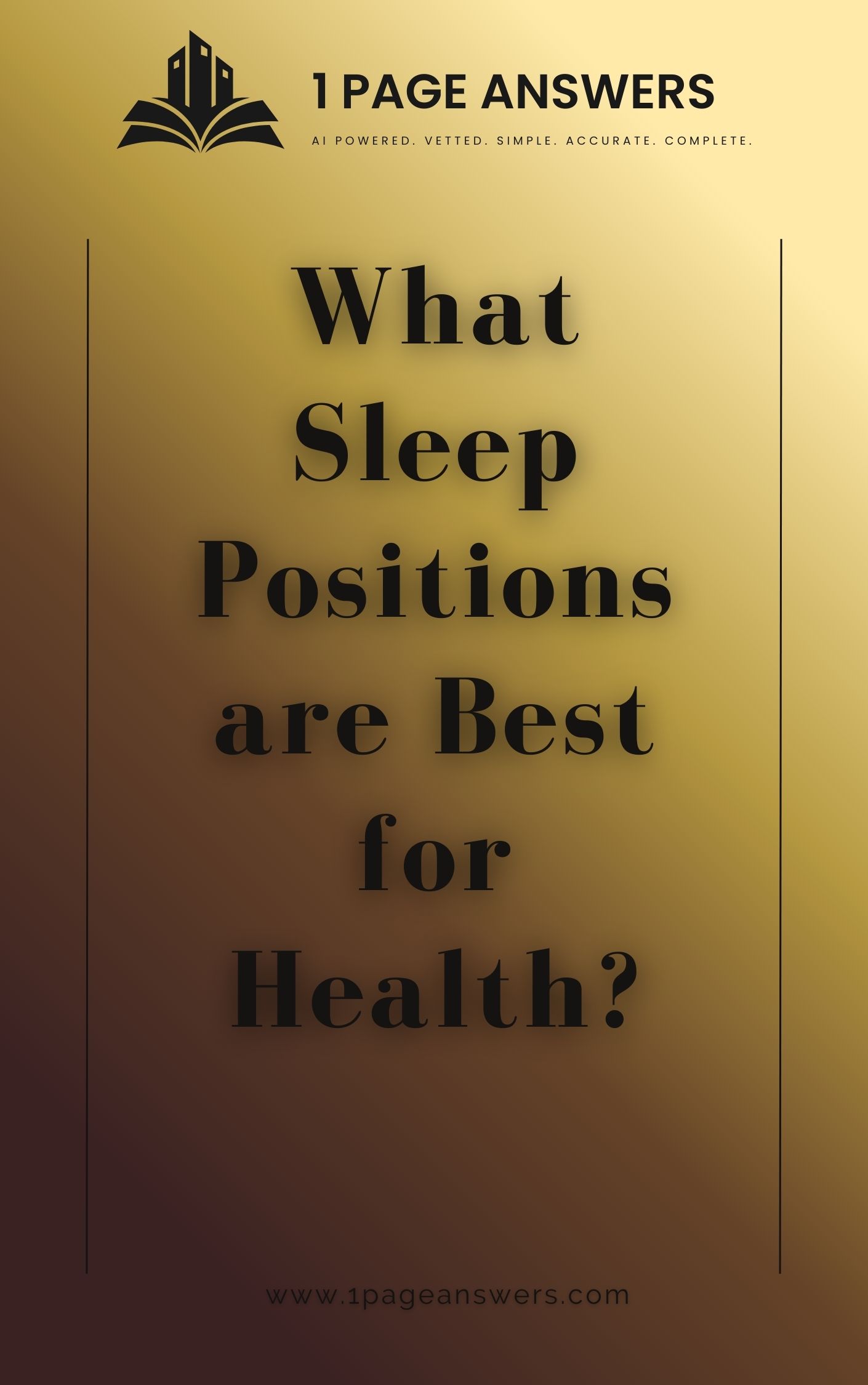 What Sleep Positions are Best for Health?