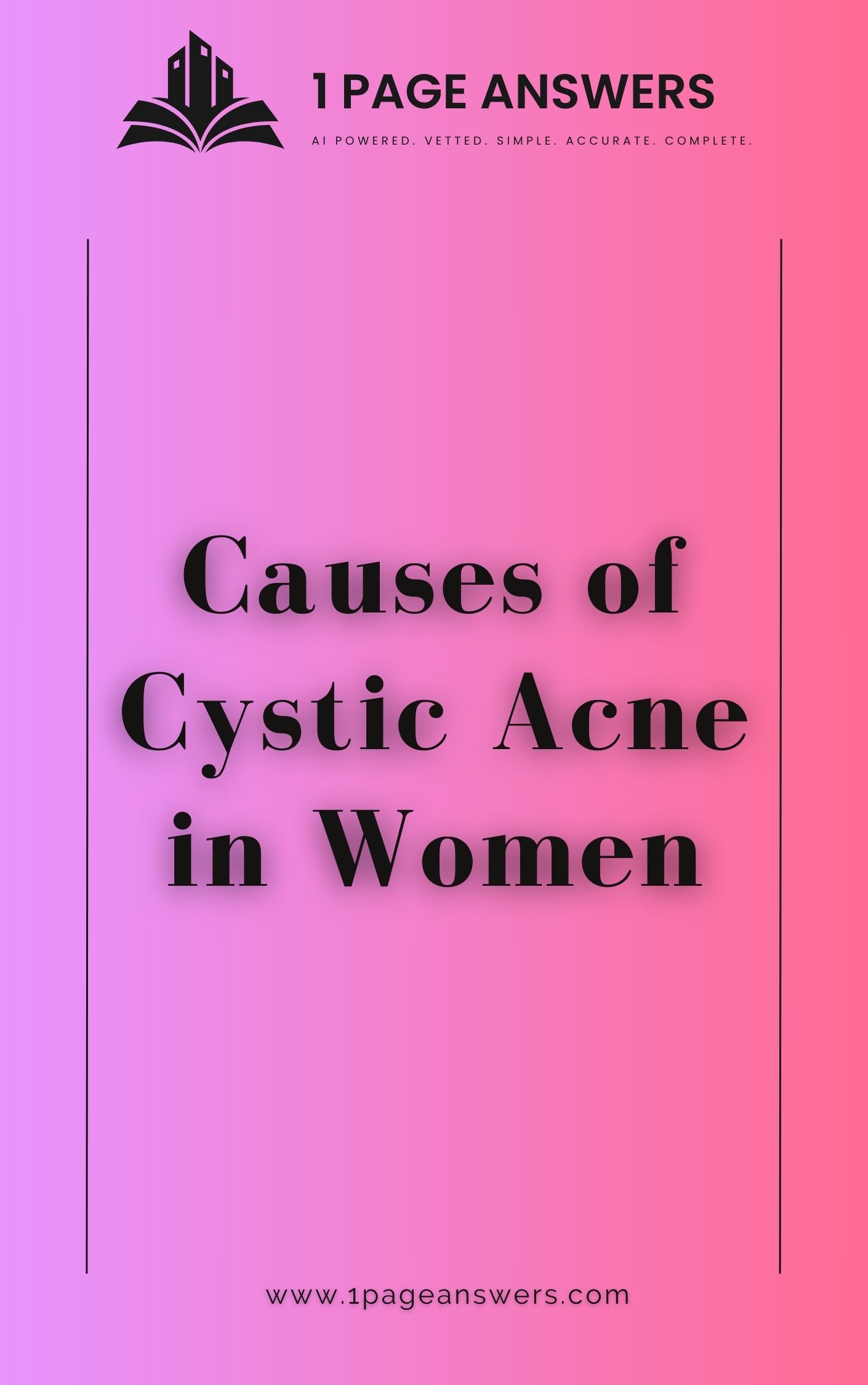 Causes of Cystic Acne in Women
