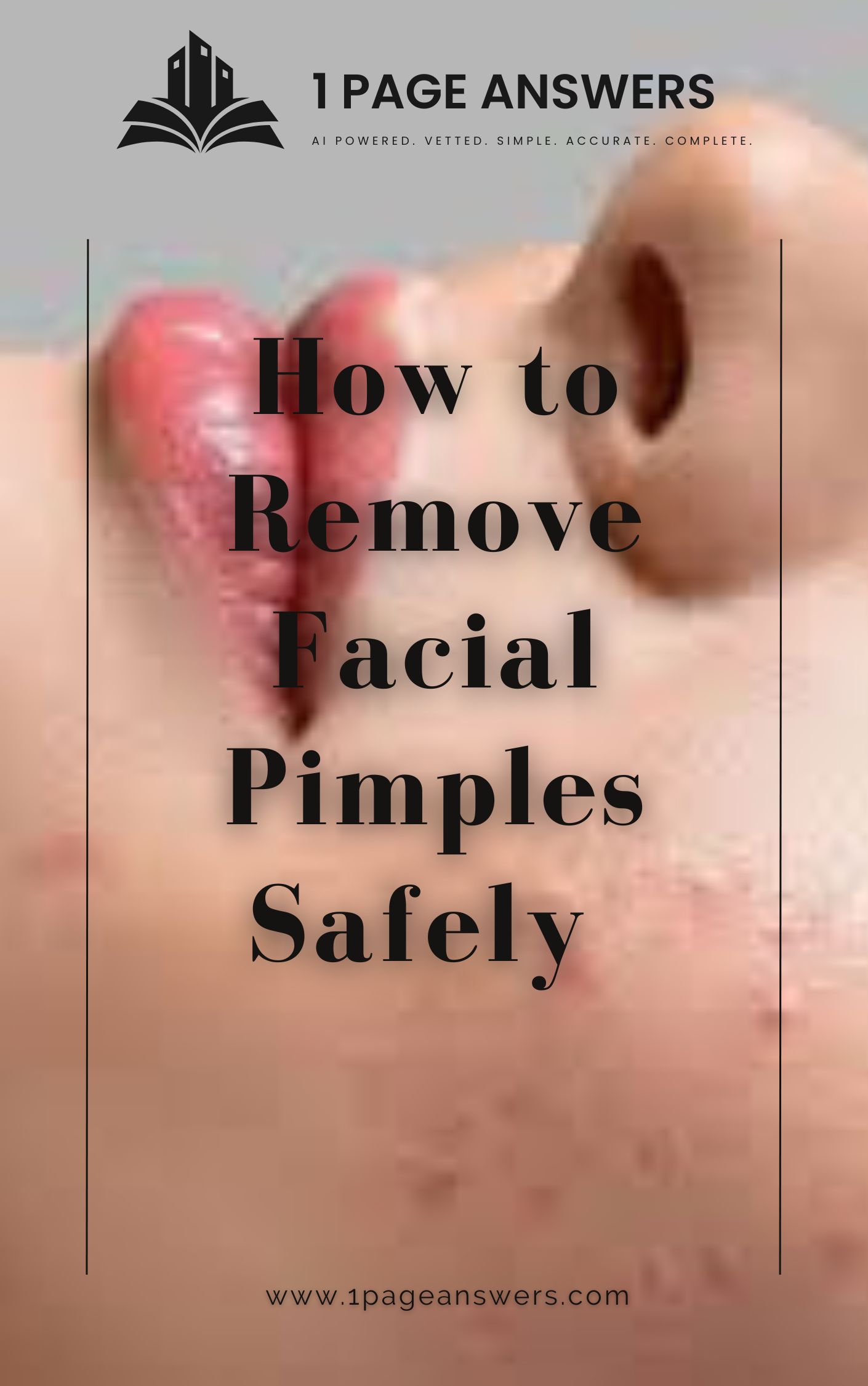 How to Remove Facial Pimples