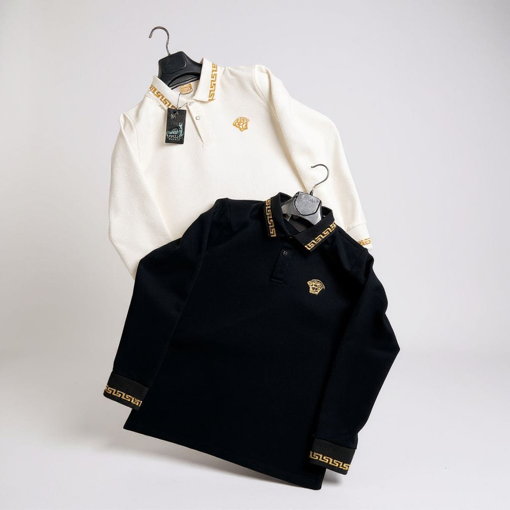 Versace uzunkollu Polo Yaka sweatshirt