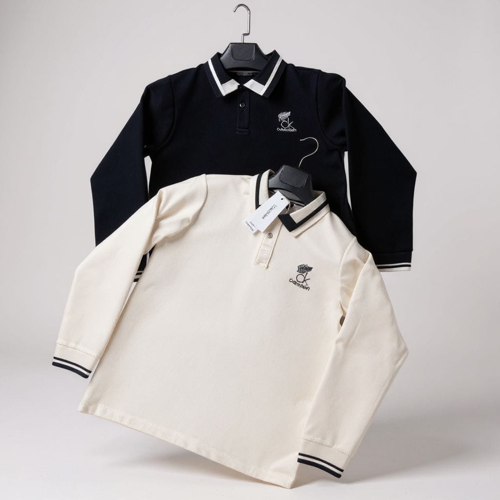 Uzun Kollu Polo Yaka Sweatshirt