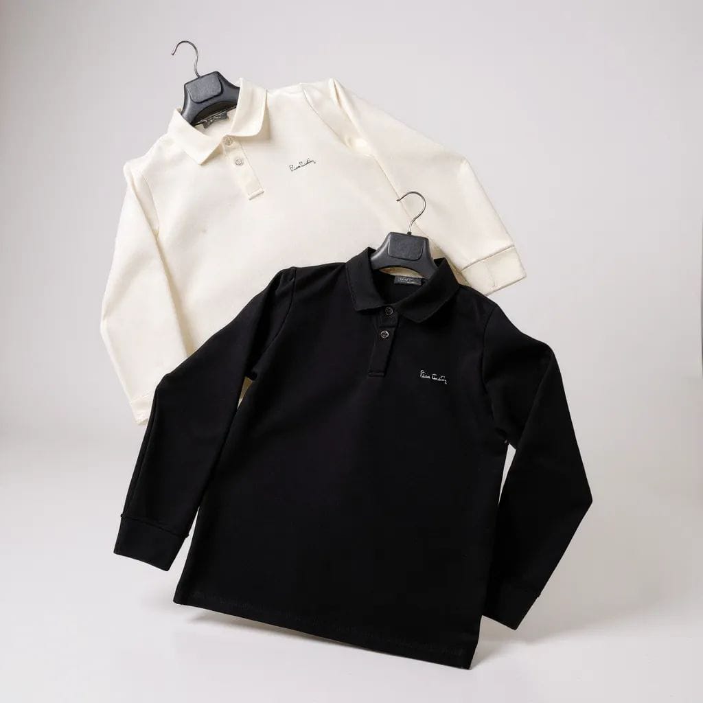 Uzun Kollu Polo Yaka Sweatshirt