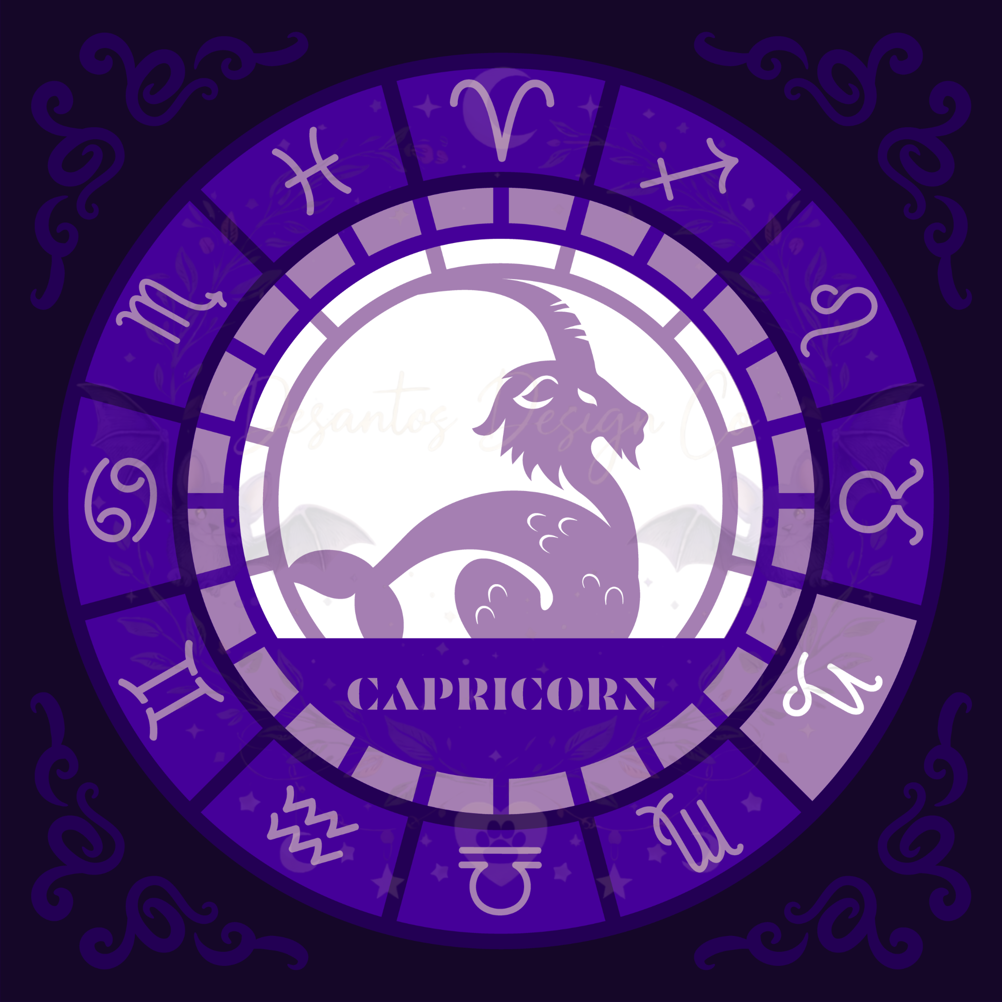 Capricorn Zodiac Shadow Box