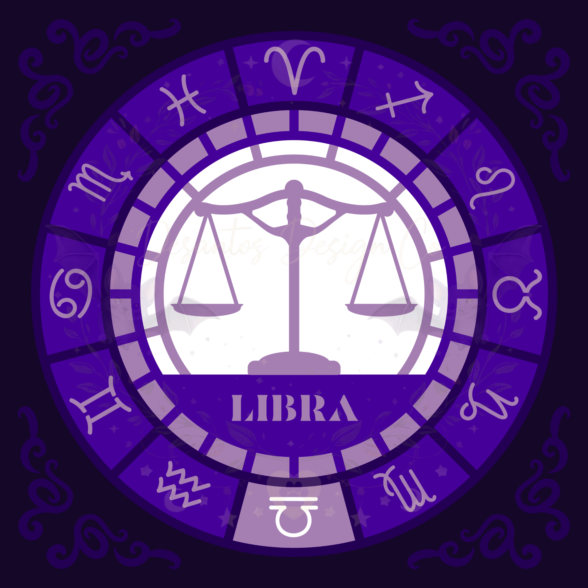 Libra Zodiac Shadow Box