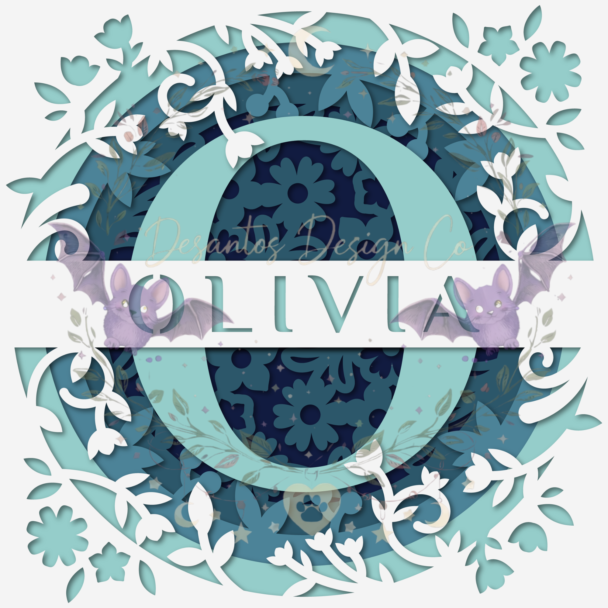 Personalized Layered Name Shadow Box