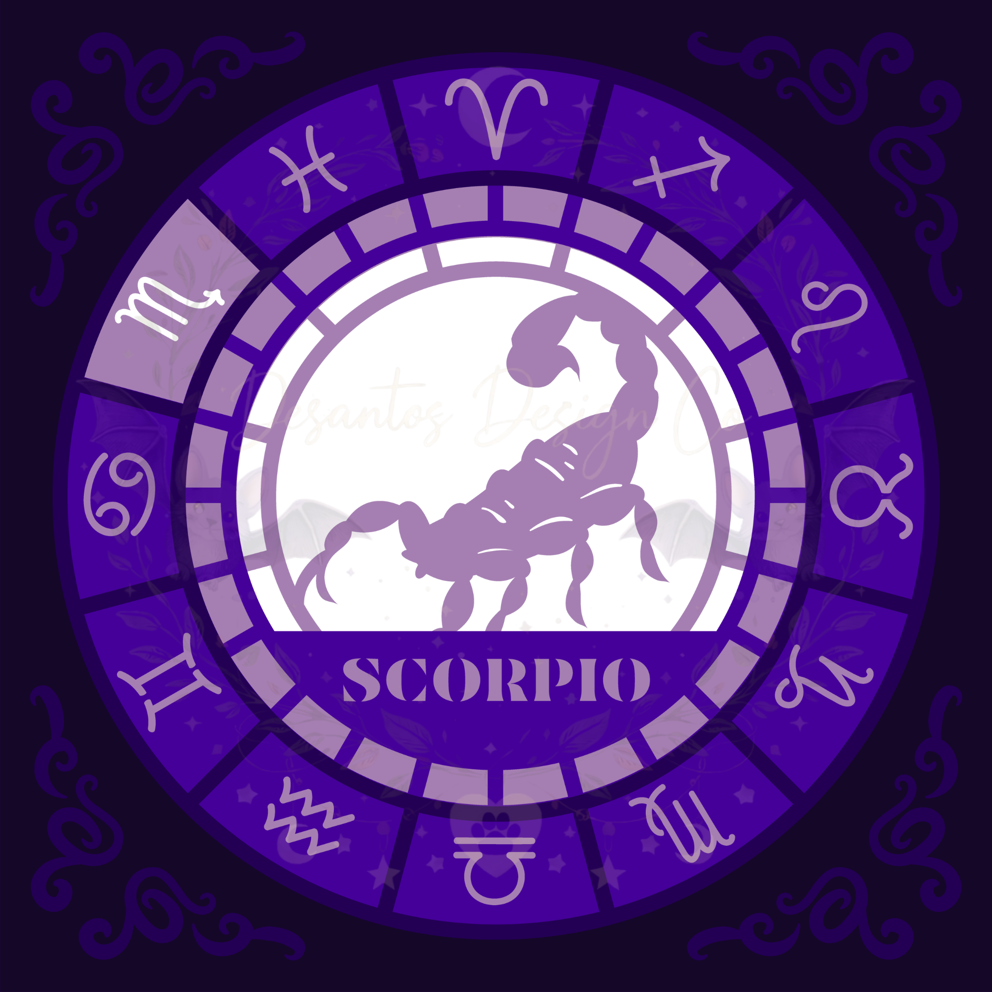 Scorpio Zodiac Shadow Box