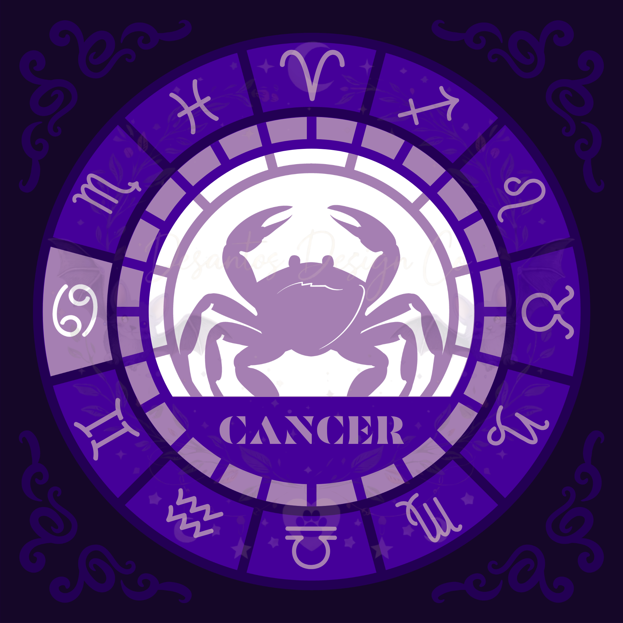 Cancer Zodiac Shadow Box