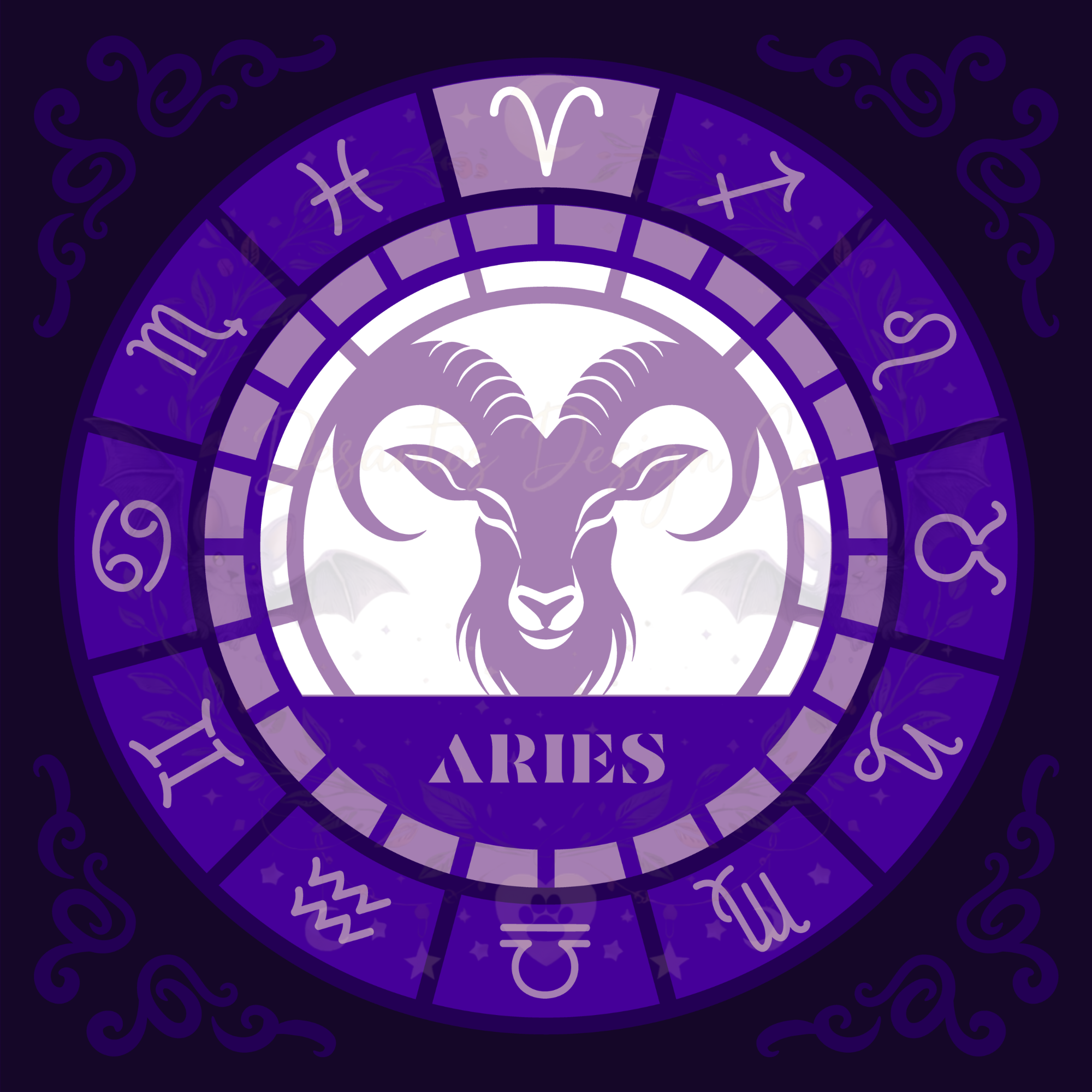 Aries Zodiac Shadow Box