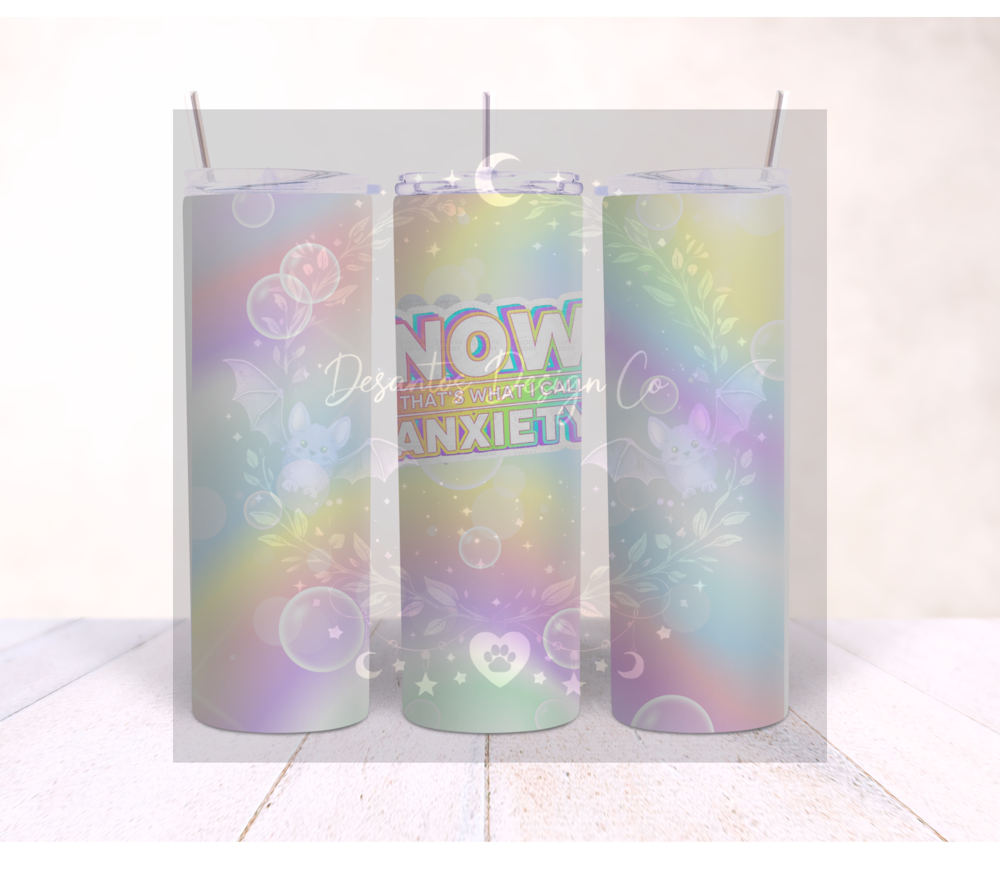Rainbow Anxiety Tumbler