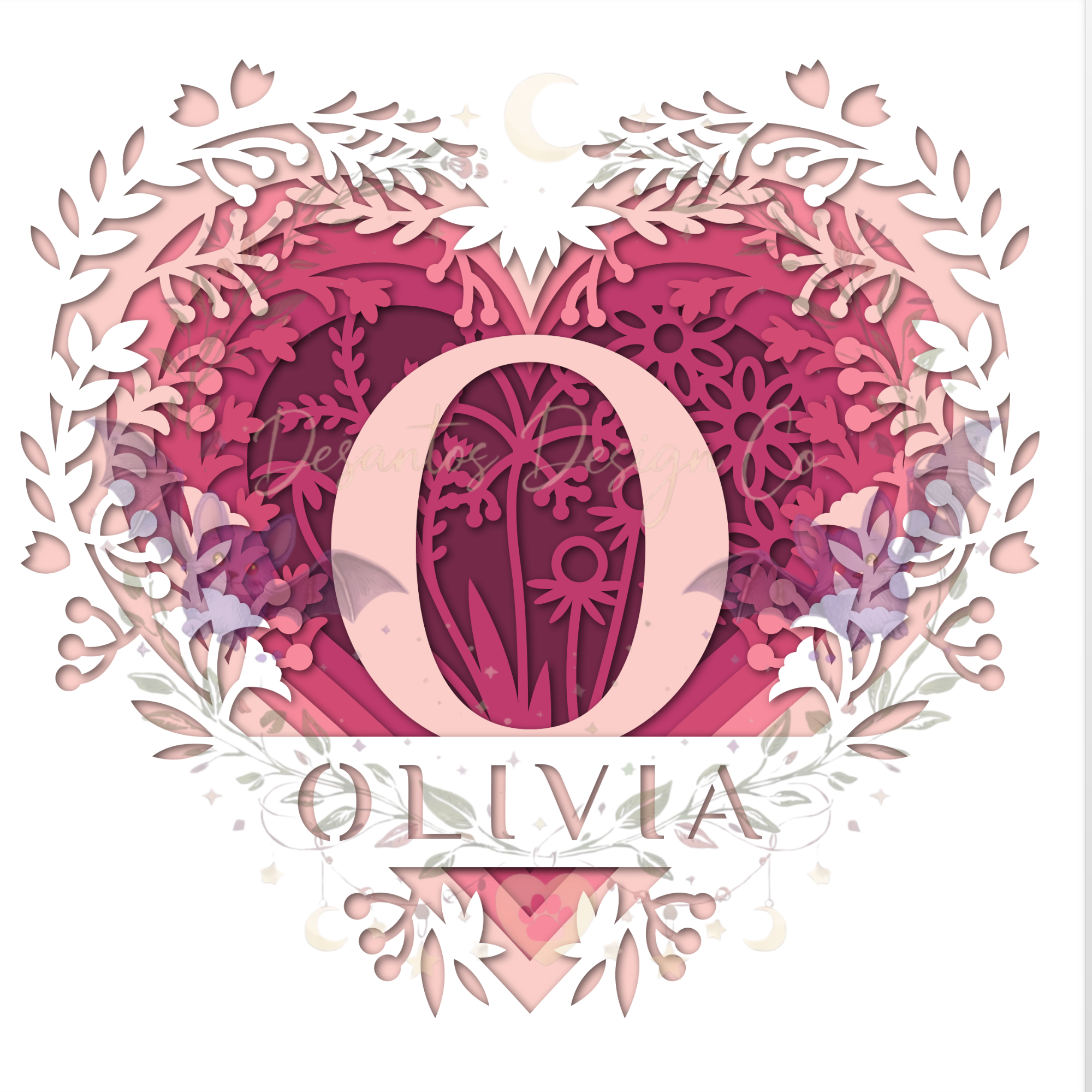 Personalized Heart Shadow Box