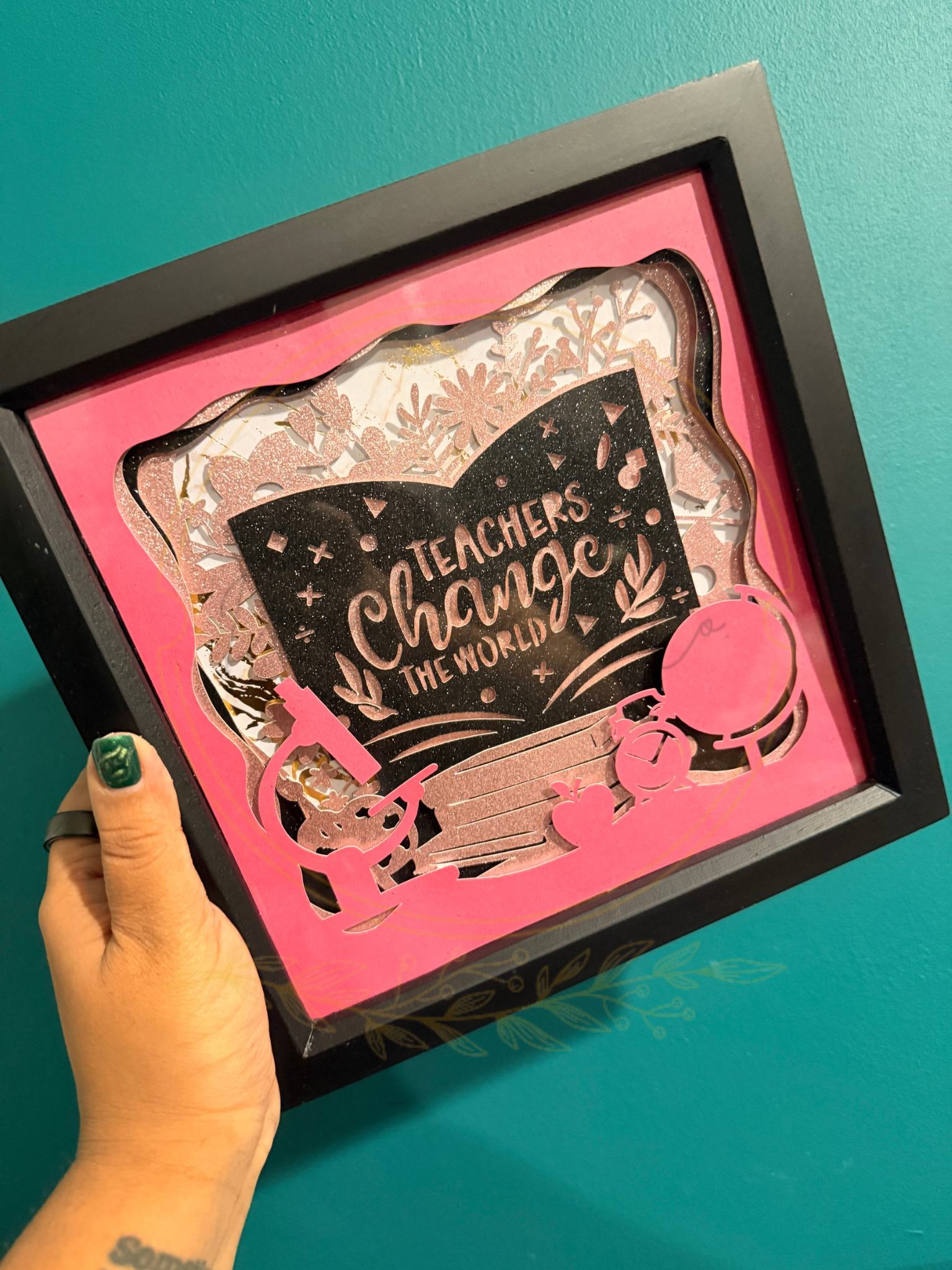 Teachers Change the World Shadow Box