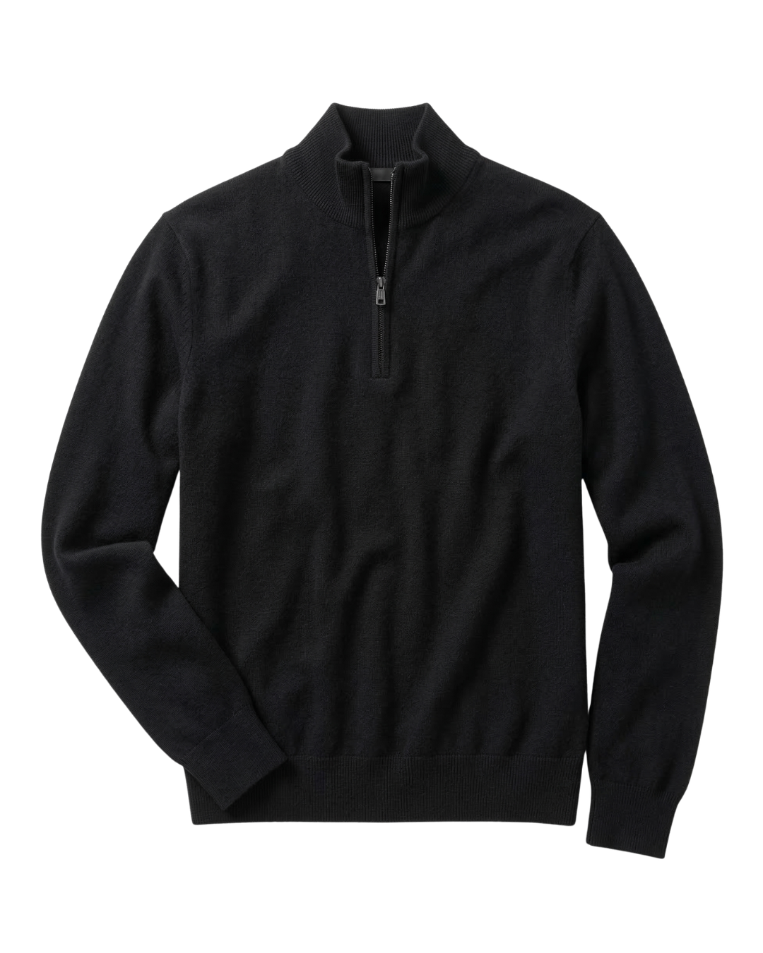 Pulôver Gola Alta Half-Zip em Tricô Premium