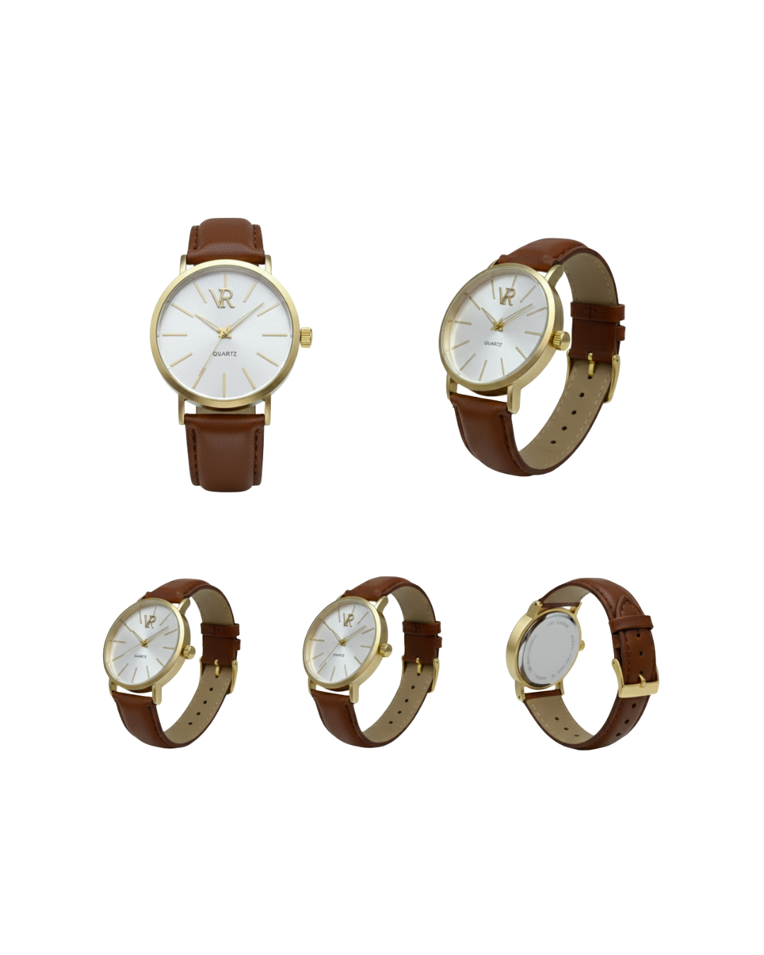 Relógio Vitor Regis Classic Gold Quartz - Brown Leather