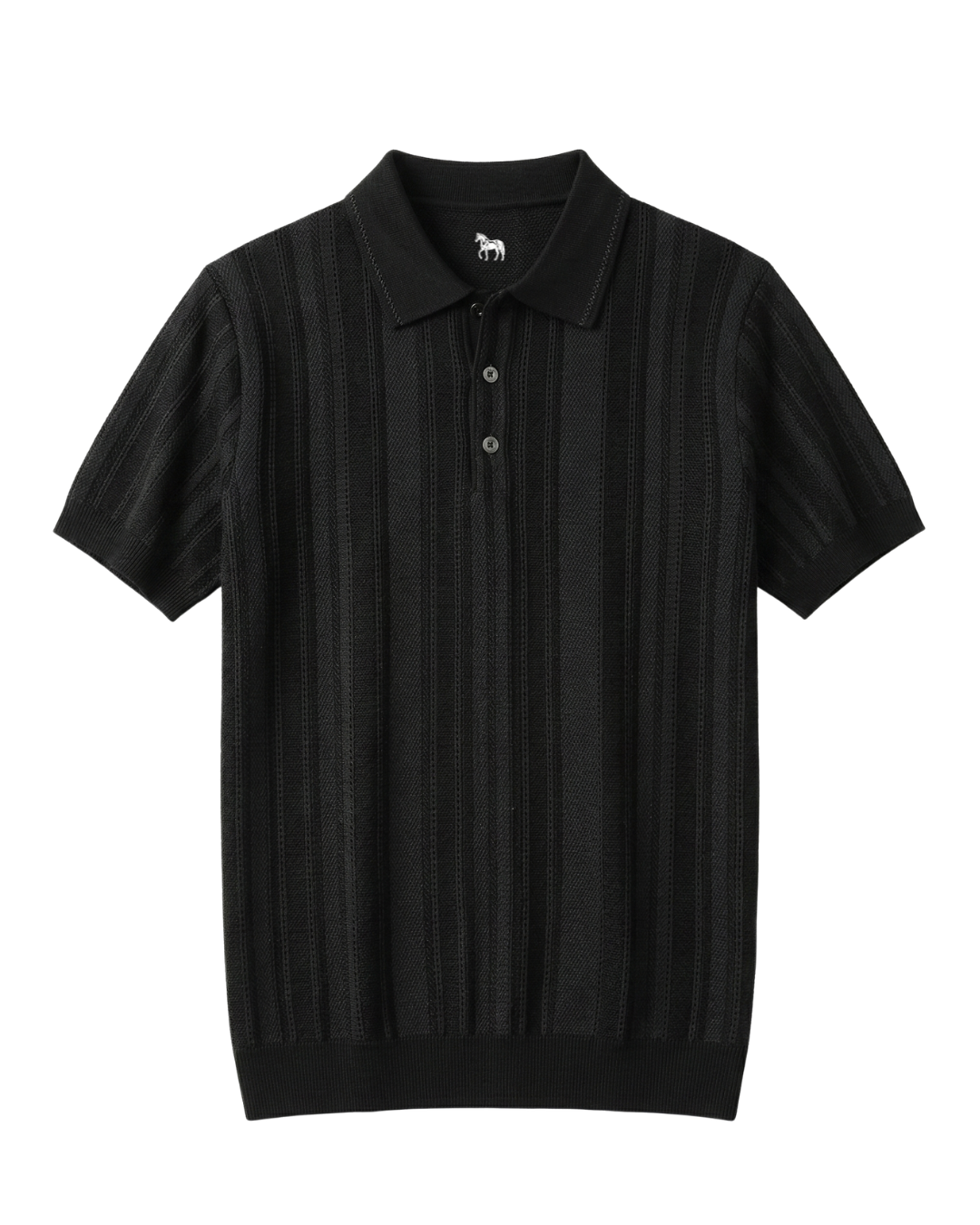 Polo Noir Textured Knit
