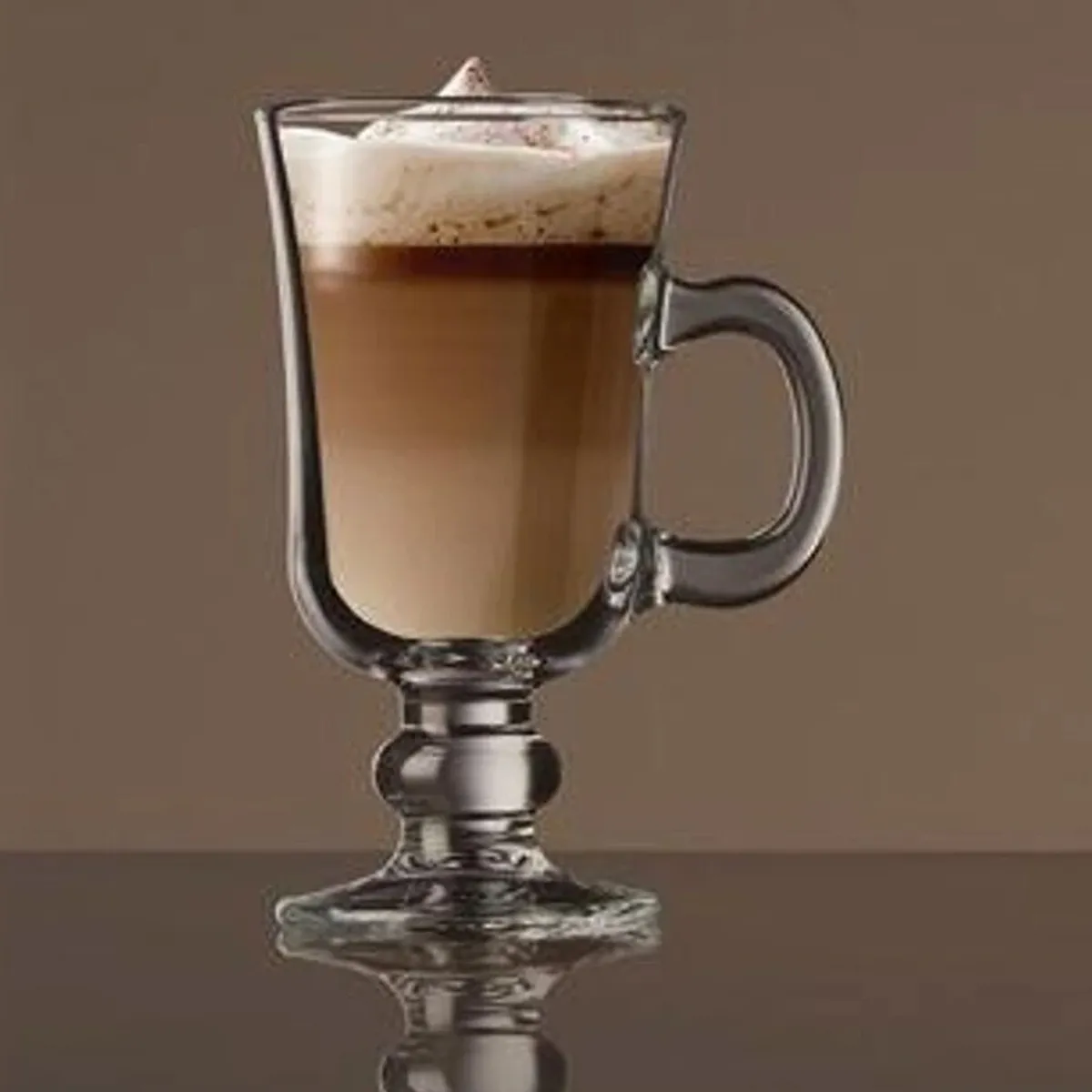 4 Taza Tarro De Vidrio Café Capuchino 250ml Transparente