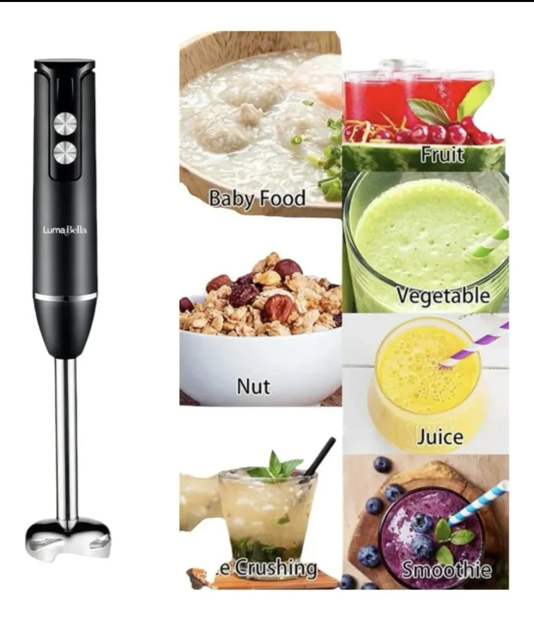 licuadora de mano, minipimer marca LUMA BELLA