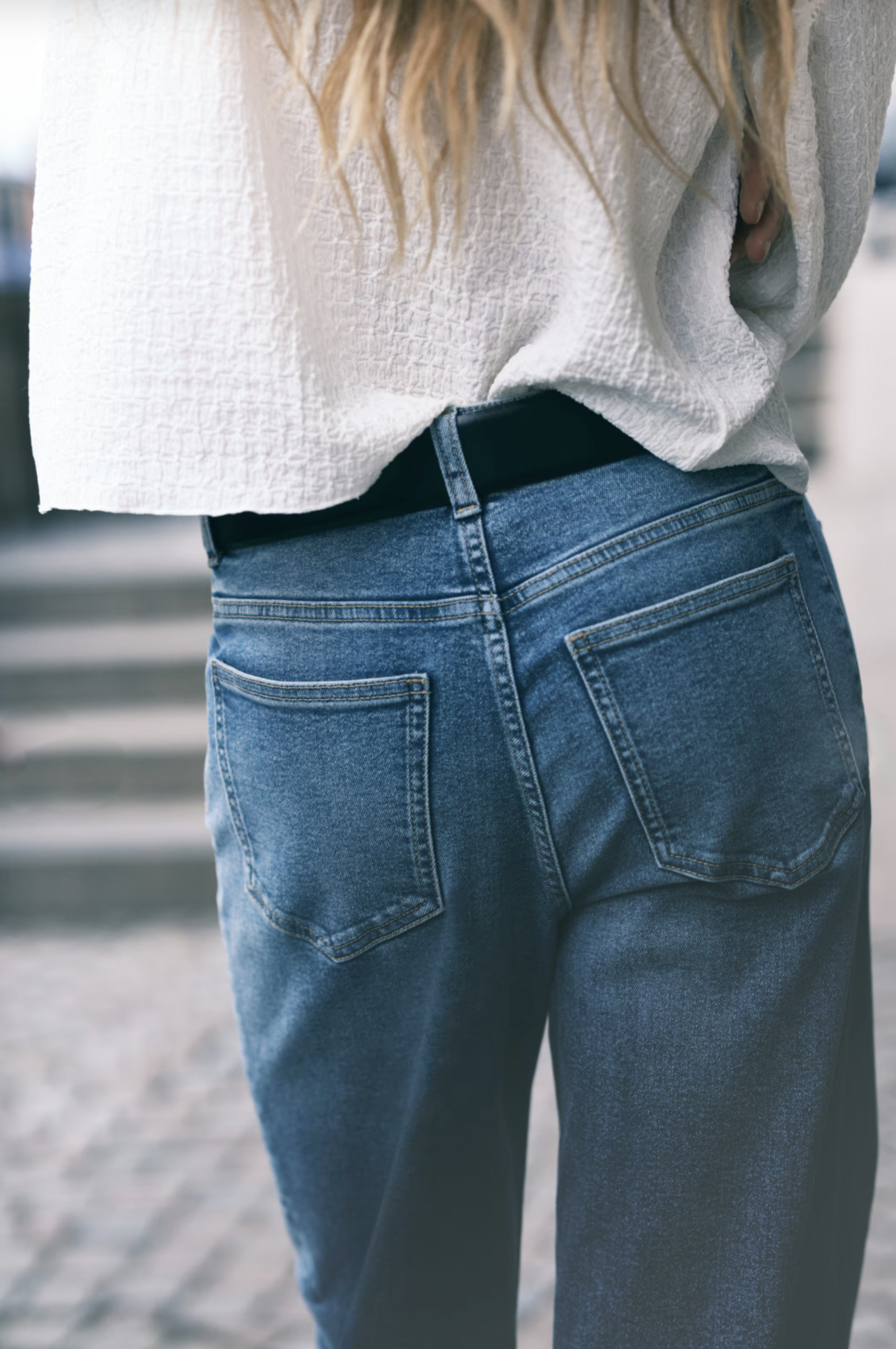 Jean Wide Fit Azul Medio H&M