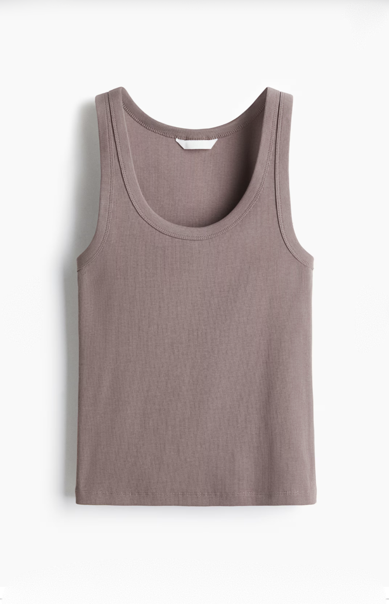 Musculosa Rib Fit Clásico Taupe - H&M
