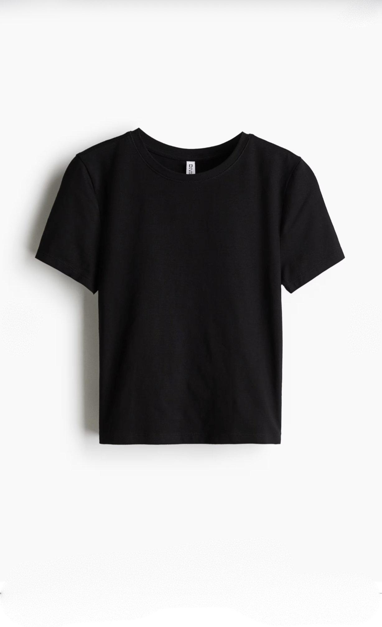 Remera Básica Negra Fit Clásico - H&M