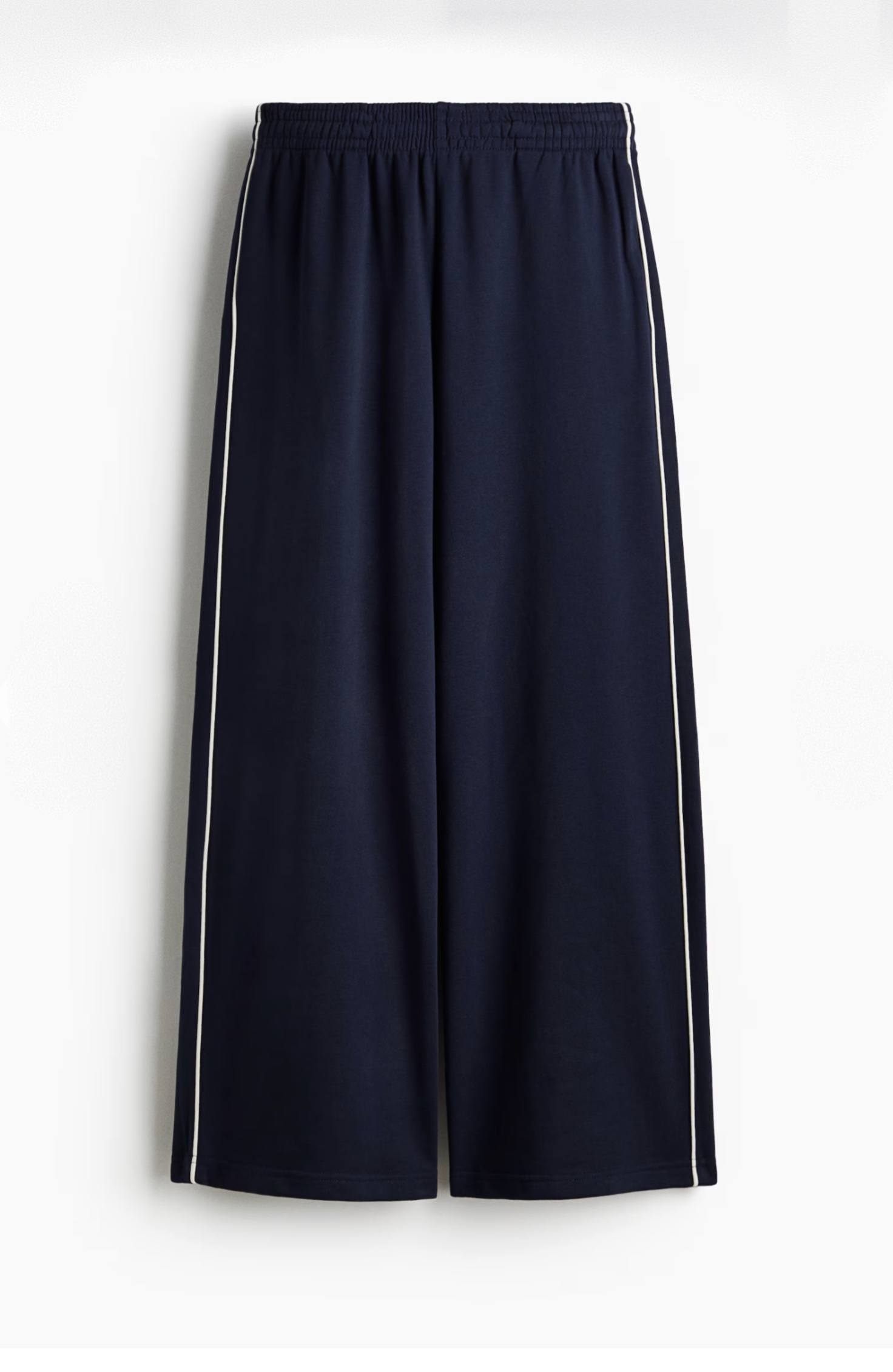Pantalón Wide Leg Azul Marino con Vivo Blanco - H&M