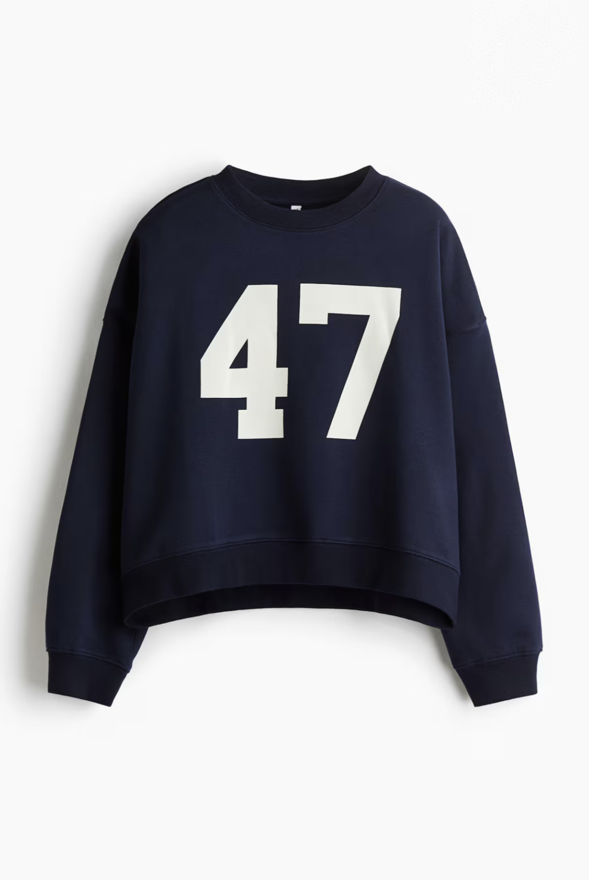 Buzo Crop Varsity “47” – Azul Marino