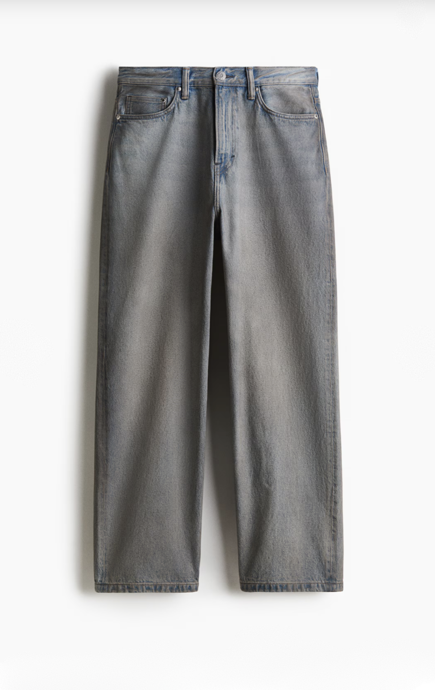 Pantalón Wide Denim Gris Oscuro H&M