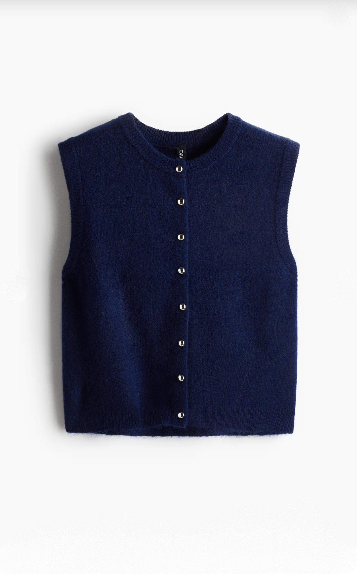 Chaleco tejido azul con botones - H&M