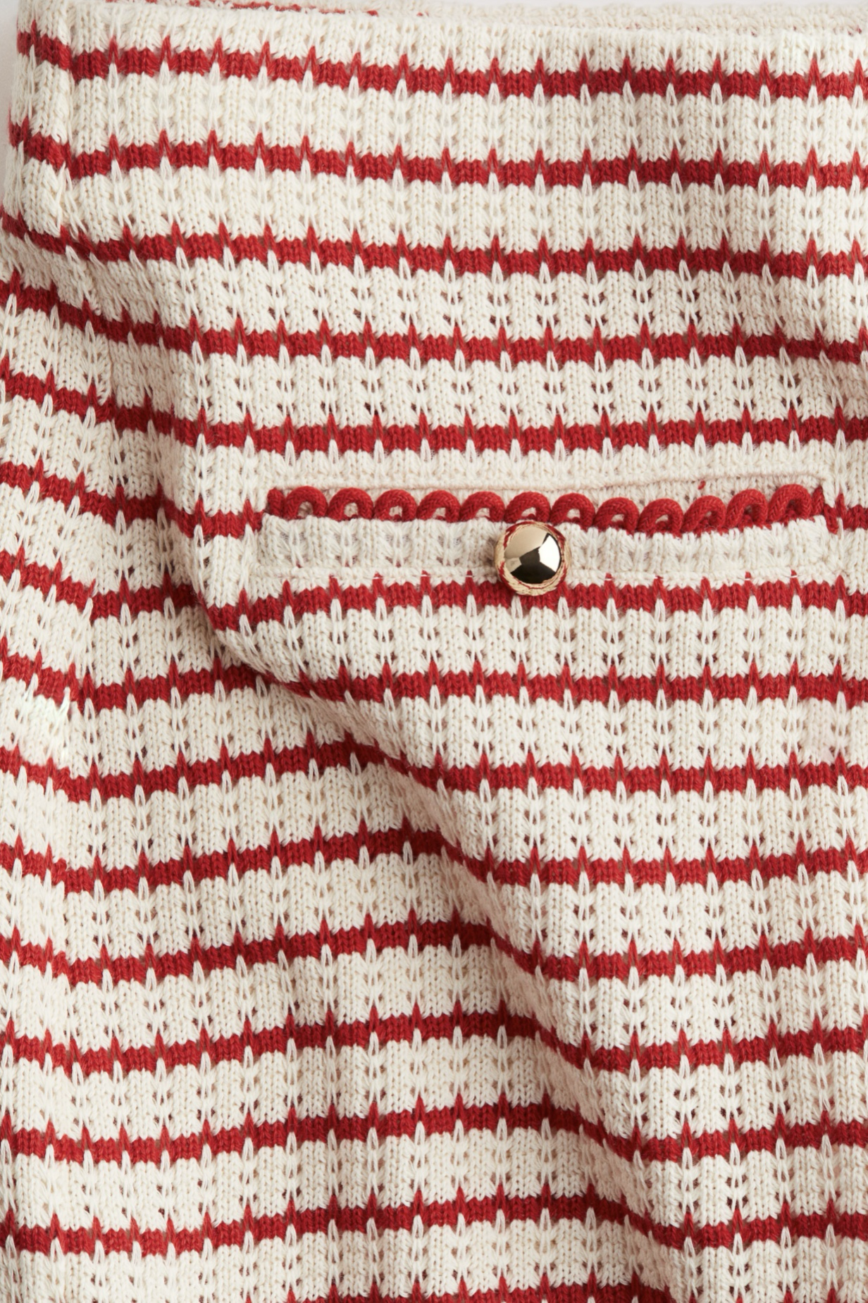 Short tejido rayado rojo & crudo - H&M