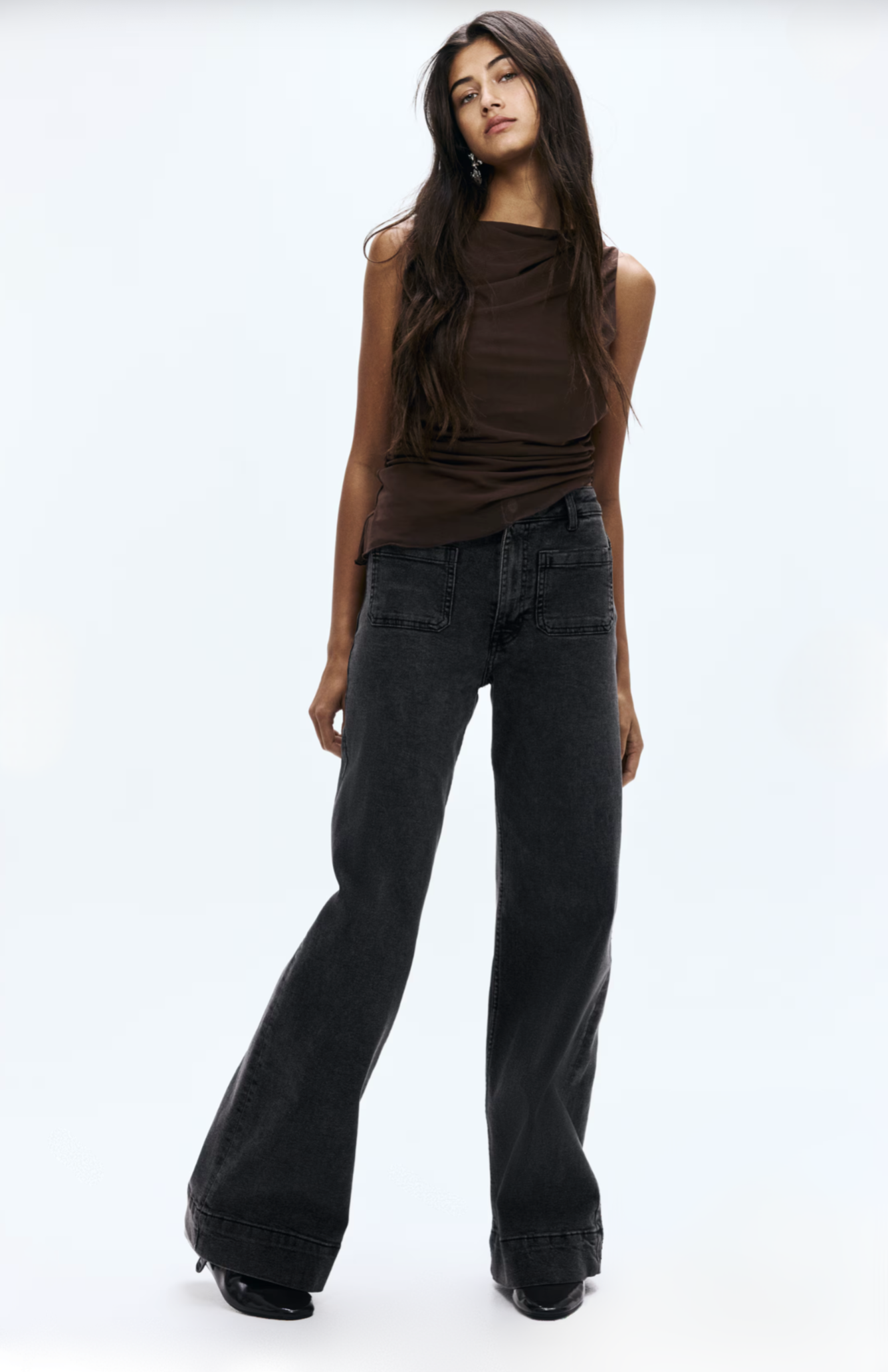 Jean Wide Fit Grafito Negro H&M