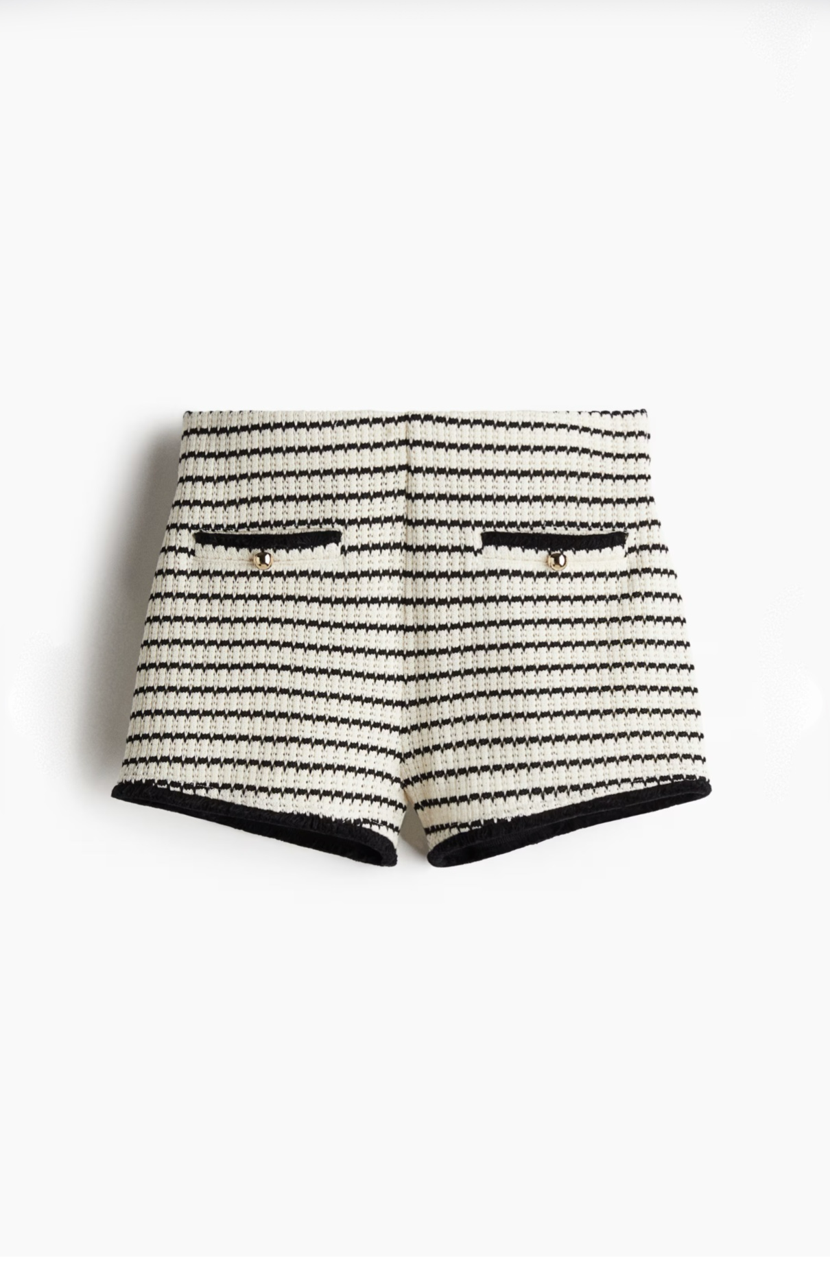 Short tejido rayado blanco & negro - H&M