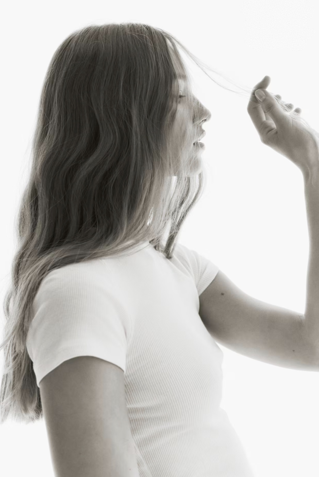 Remera Rib Blanca Fit Slim - H&M