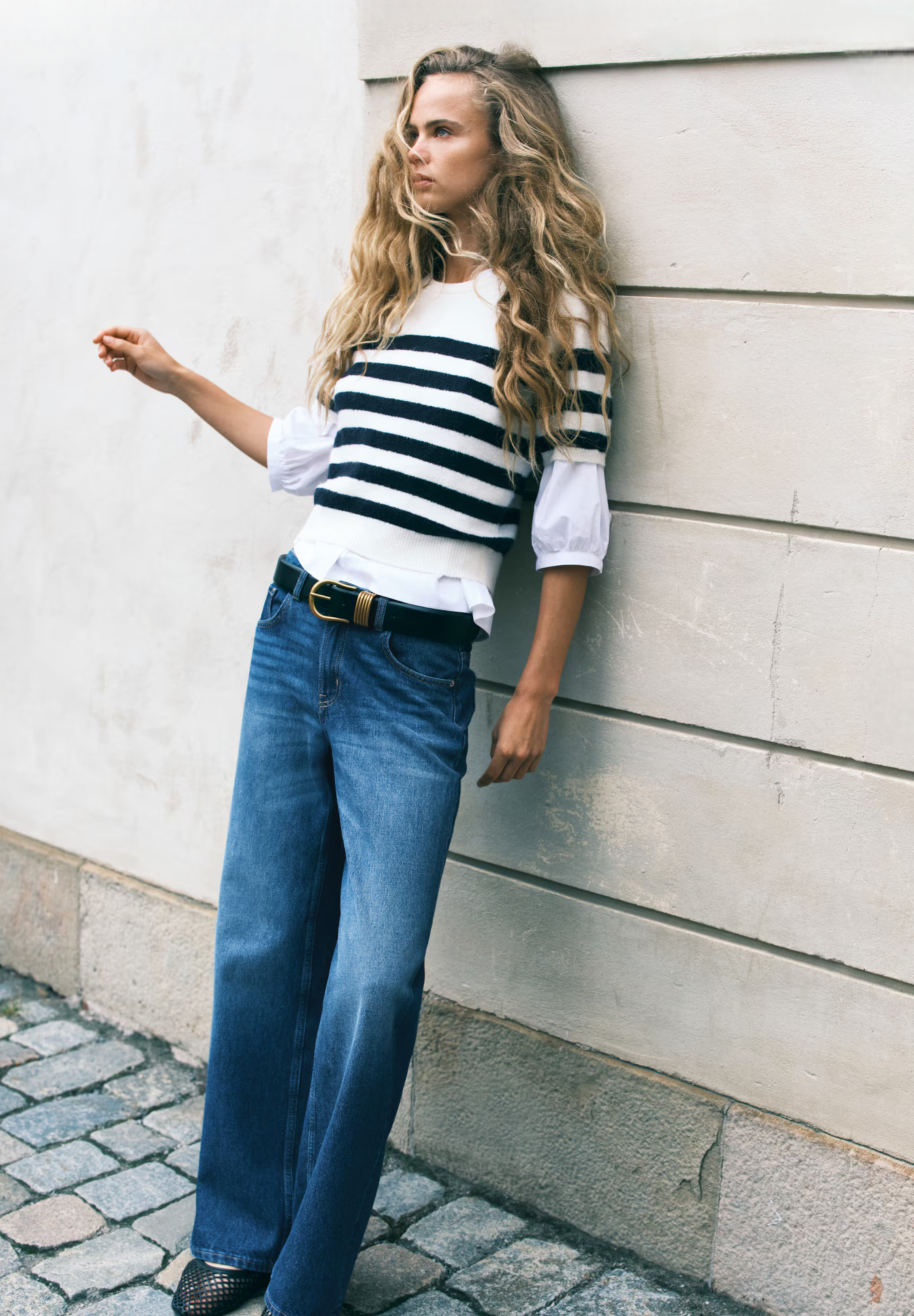 Pantalones vaqueros de pierna ancha H&M