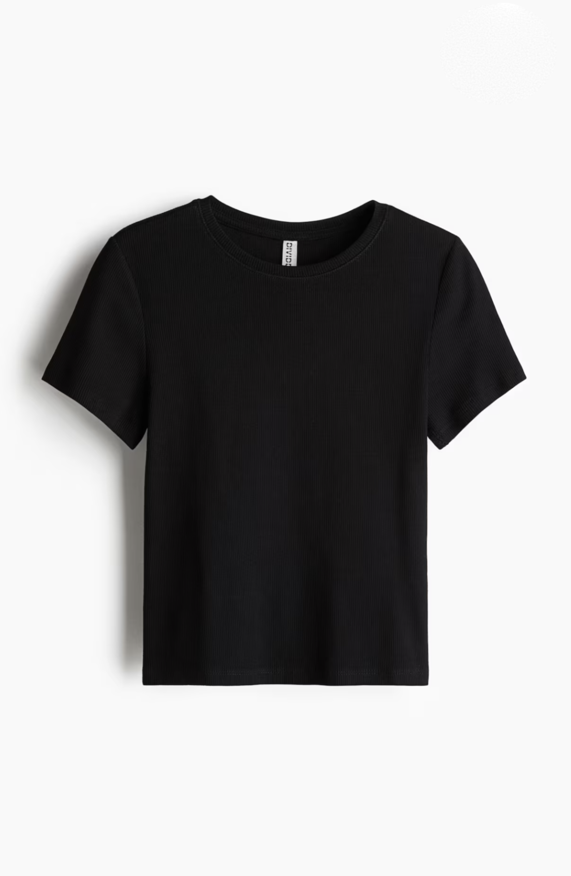 Remera Canalé Negra Fit Slim - H&M